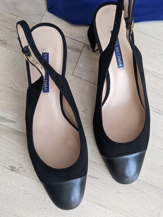 Stuart Weitzman Shoes - Designer Stuart Weitzman black slingback, 9M